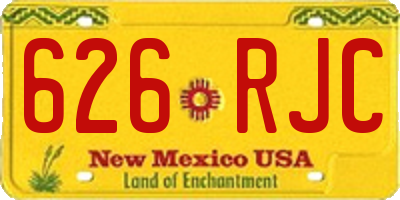 NM license plate 626RJC