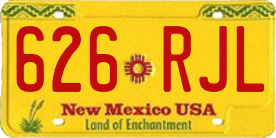 NM license plate 626RJL