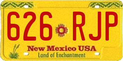 NM license plate 626RJP