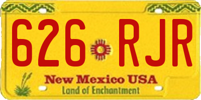 NM license plate 626RJR