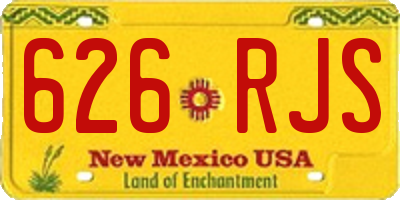 NM license plate 626RJS