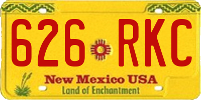 NM license plate 626RKC