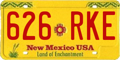 NM license plate 626RKE