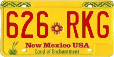 NM license plate 626RKG