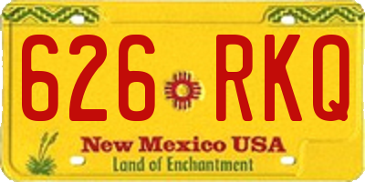 NM license plate 626RKQ