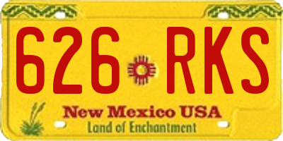 NM license plate 626RKS