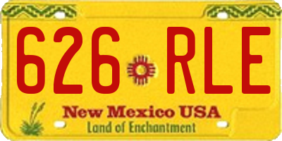 NM license plate 626RLE