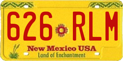 NM license plate 626RLM