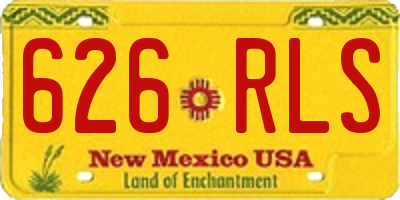 NM license plate 626RLS