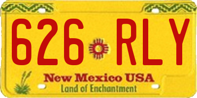 NM license plate 626RLY