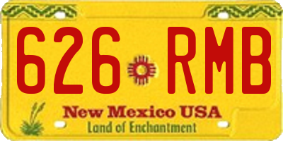 NM license plate 626RMB