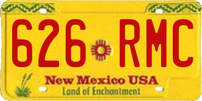NM license plate 626RMC