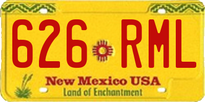 NM license plate 626RML