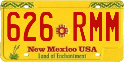 NM license plate 626RMM