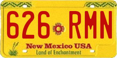 NM license plate 626RMN