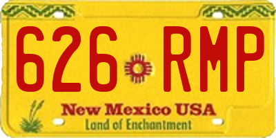 NM license plate 626RMP