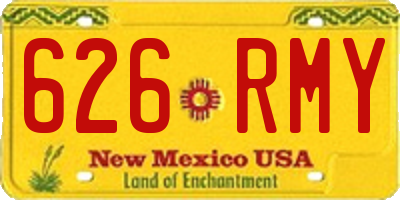 NM license plate 626RMY
