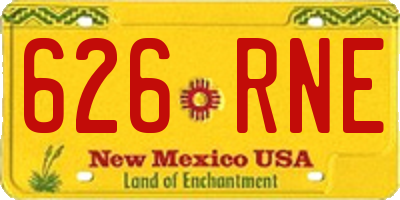 NM license plate 626RNE