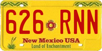 NM license plate 626RNN