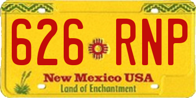 NM license plate 626RNP