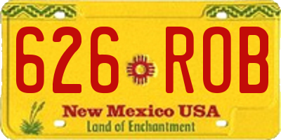 NM license plate 626ROB