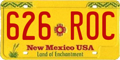 NM license plate 626ROC