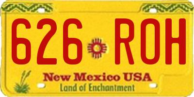 NM license plate 626ROH