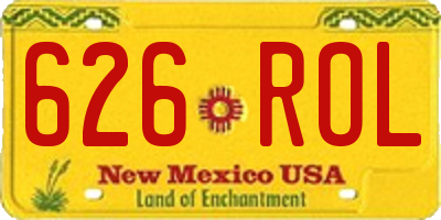 NM license plate 626ROL