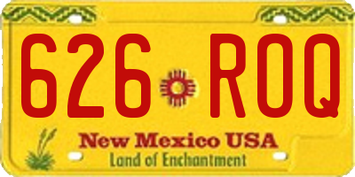 NM license plate 626ROQ