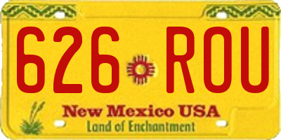 NM license plate 626ROU