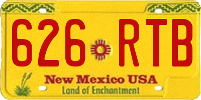 NM license plate 626RTB