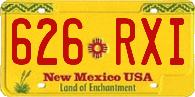 NM license plate 626RXI