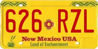 NM license plate 626RZL