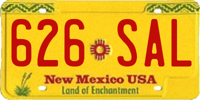 NM license plate 626SAL