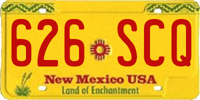 NM license plate 626SCQ