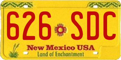 NM license plate 626SDC
