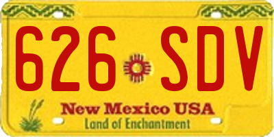 NM license plate 626SDV