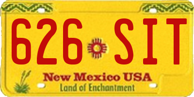 NM license plate 626SIT