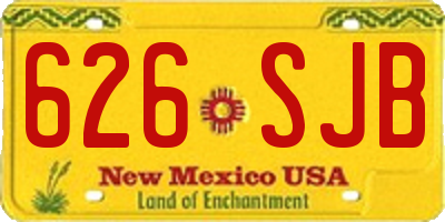 NM license plate 626SJB