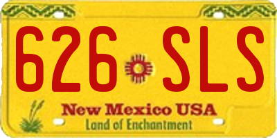 NM license plate 626SLS