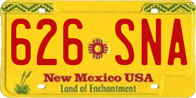 NM license plate 626SNA