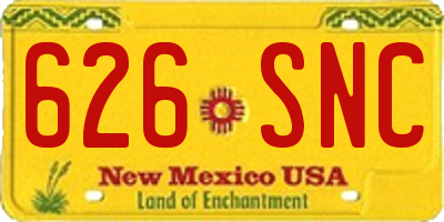 NM license plate 626SNC