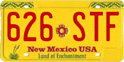 NM license plate 626STF