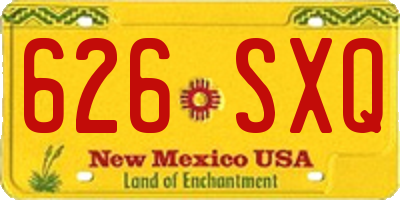 NM license plate 626SXQ