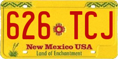 NM license plate 626TCJ