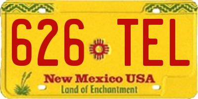 NM license plate 626TEL