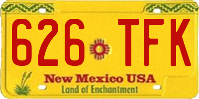 NM license plate 626TFK