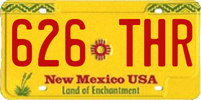 NM license plate 626THR