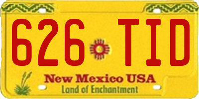 NM license plate 626TID