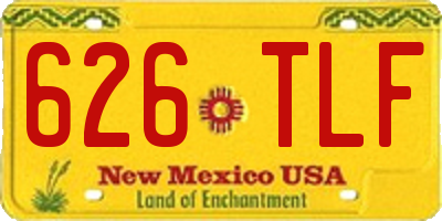NM license plate 626TLF